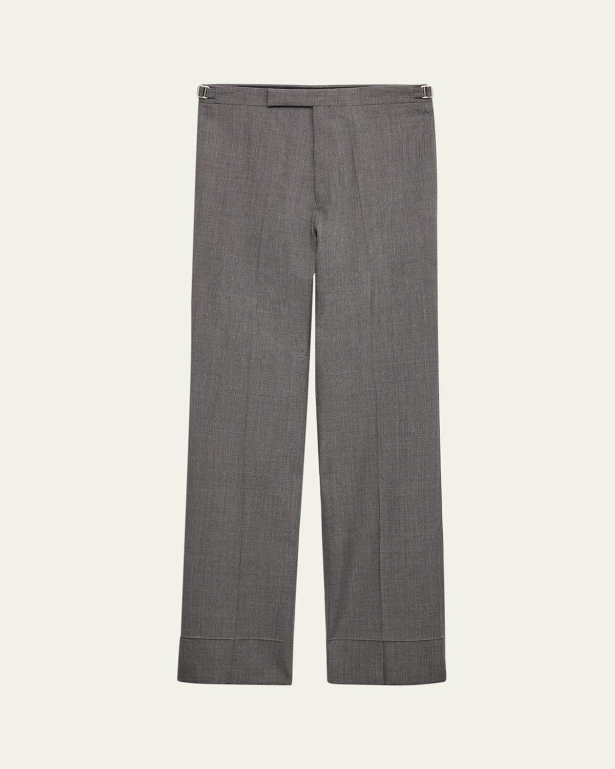 Mens Technical Wool Wide-Leg Trousers Product Image