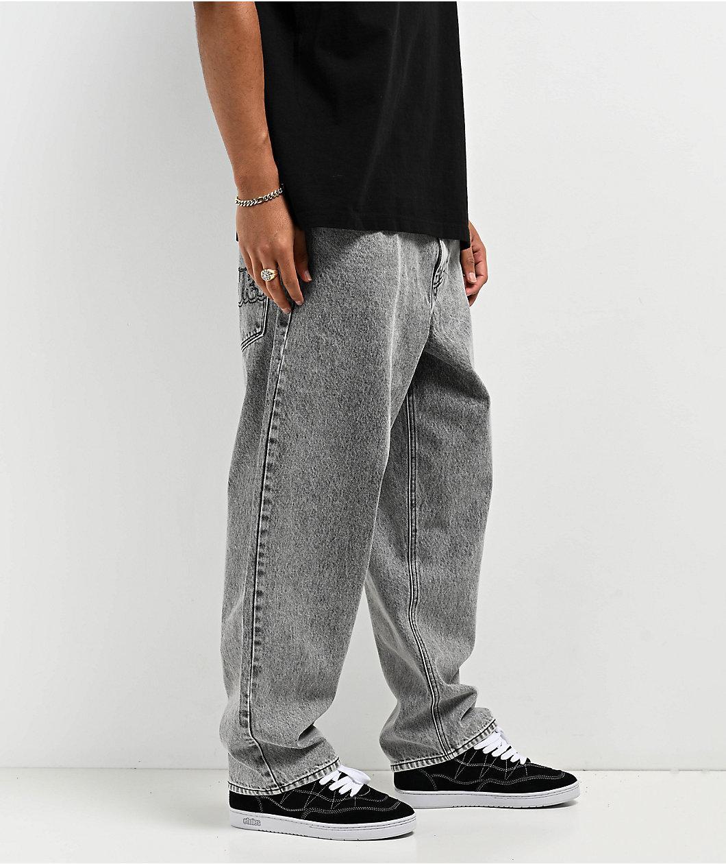 Empyre Ultra Loose Fit Scramble Grey Skate Jeans Product Image