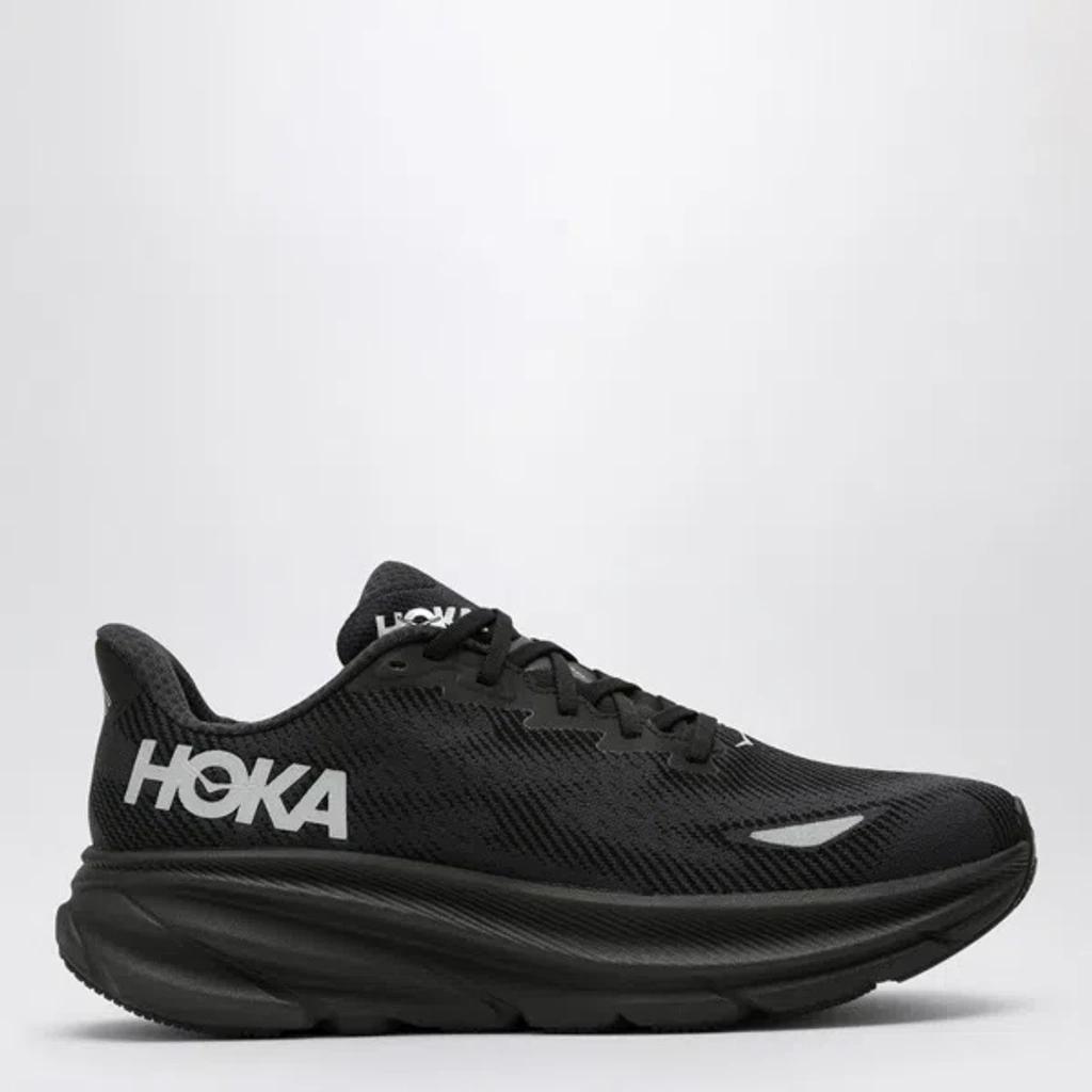 HOKA Clifton 9 Gtx Rubber-trimmed Mesh Sneakers In Black Product Image