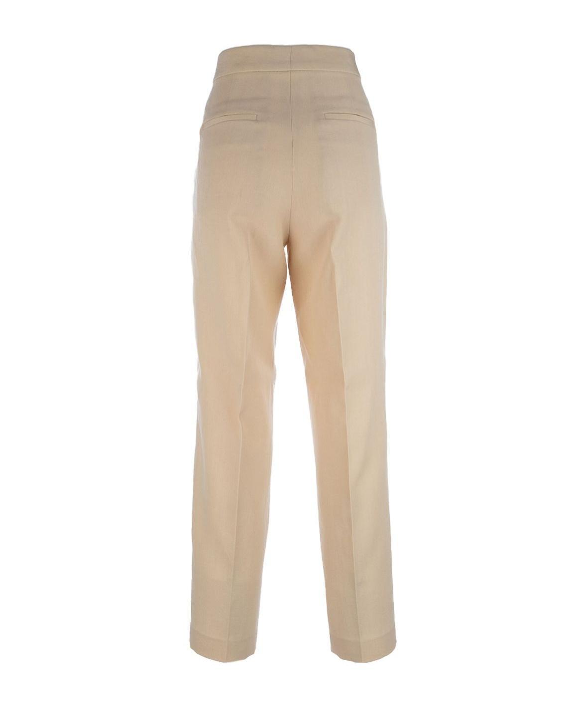 FABIANA FILIPPI Hopsack Trousers In Neutrals Product Image