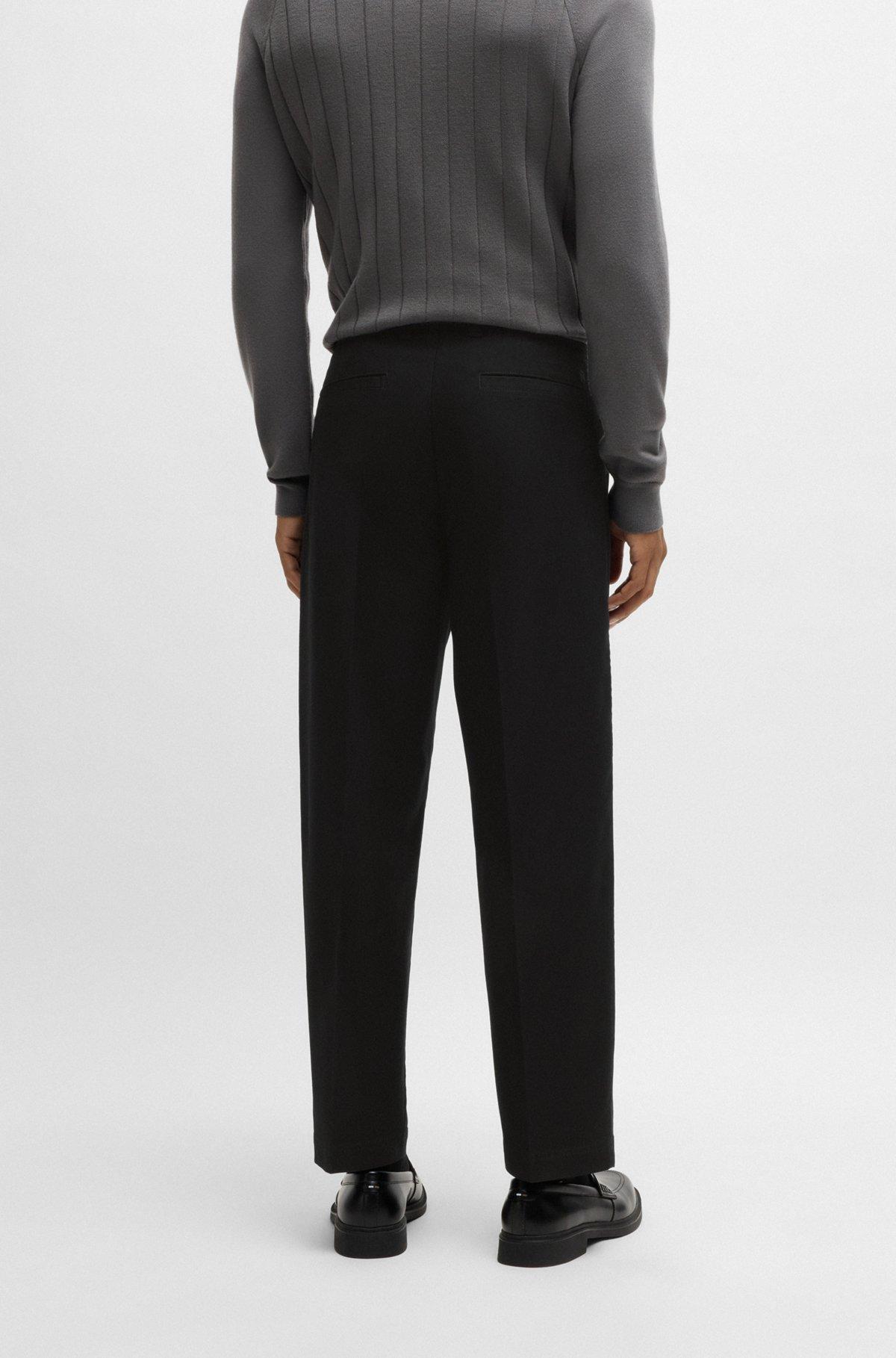 Straight-fit trousers in stretch-cotton dobby Product Image