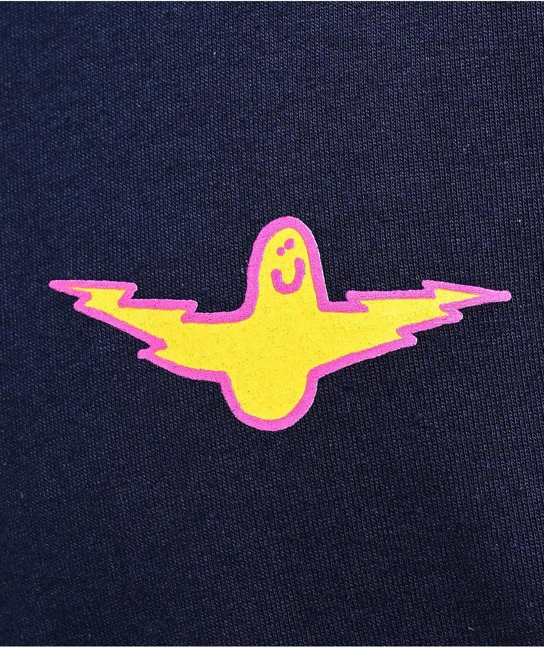 Krooked Bird Lightening Navy T-Shirt Product Image