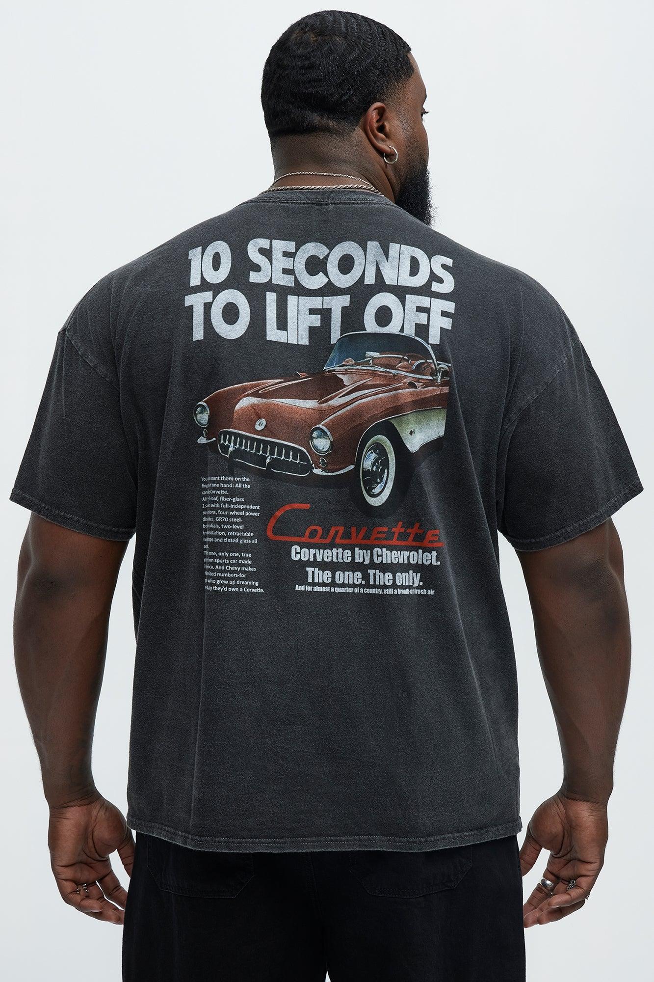 Chevy Corvette 10 Seconds Short Sleeve Tee - Black Product Image