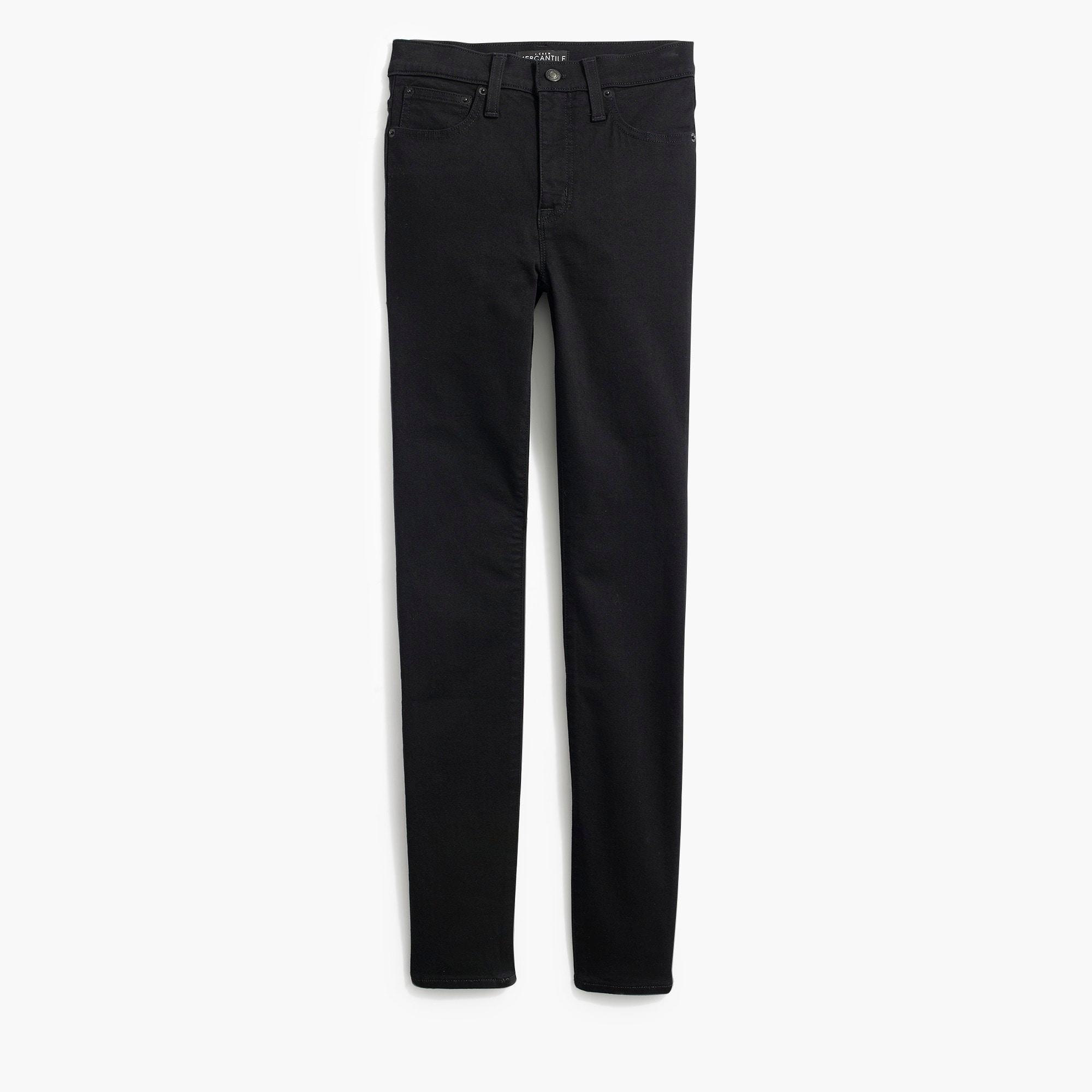 9" mid-rise black skinny jean in signature stretch Product Image