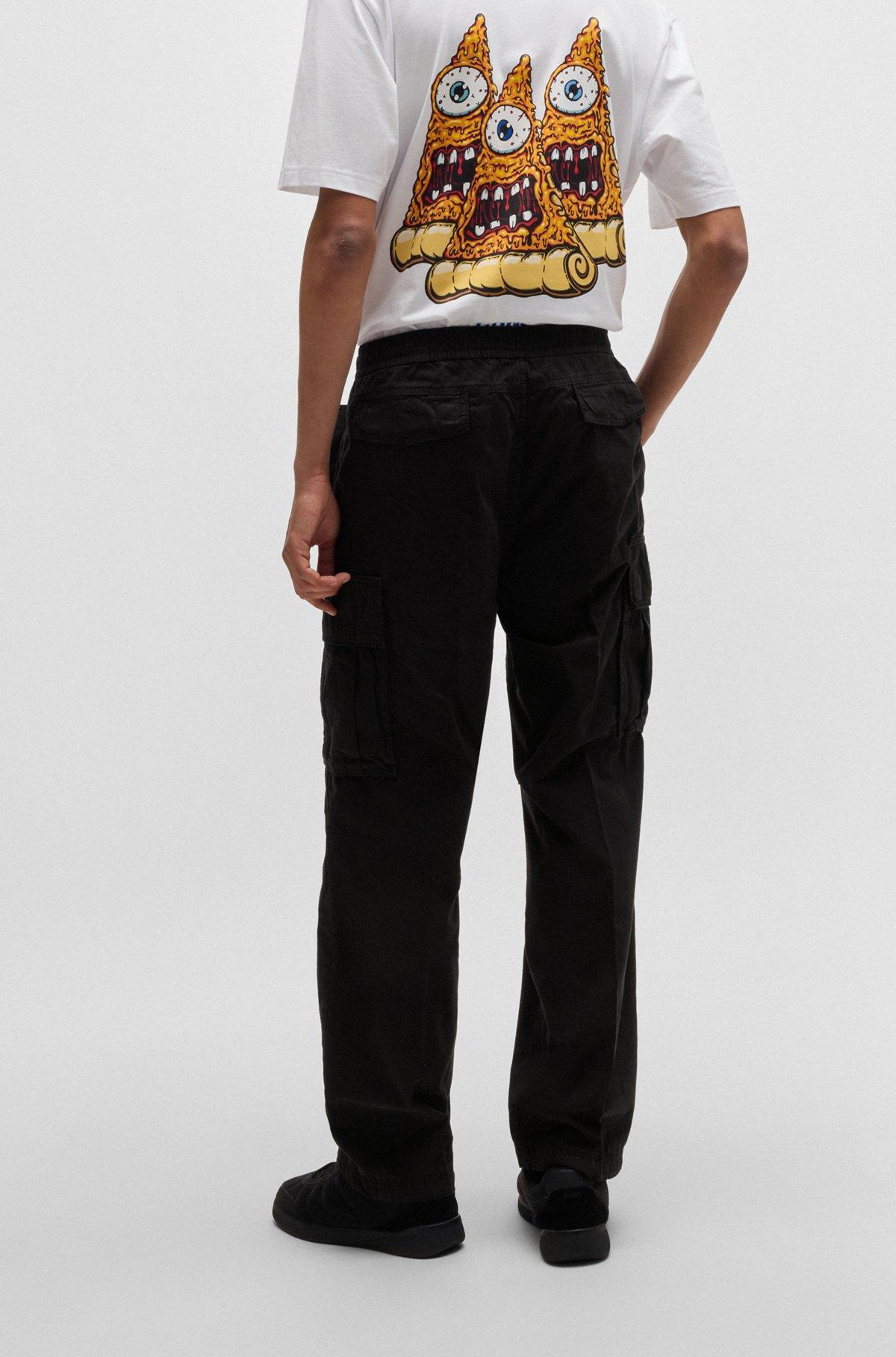 Baggy-fit cargo trousers in ripstop cotton Product Image