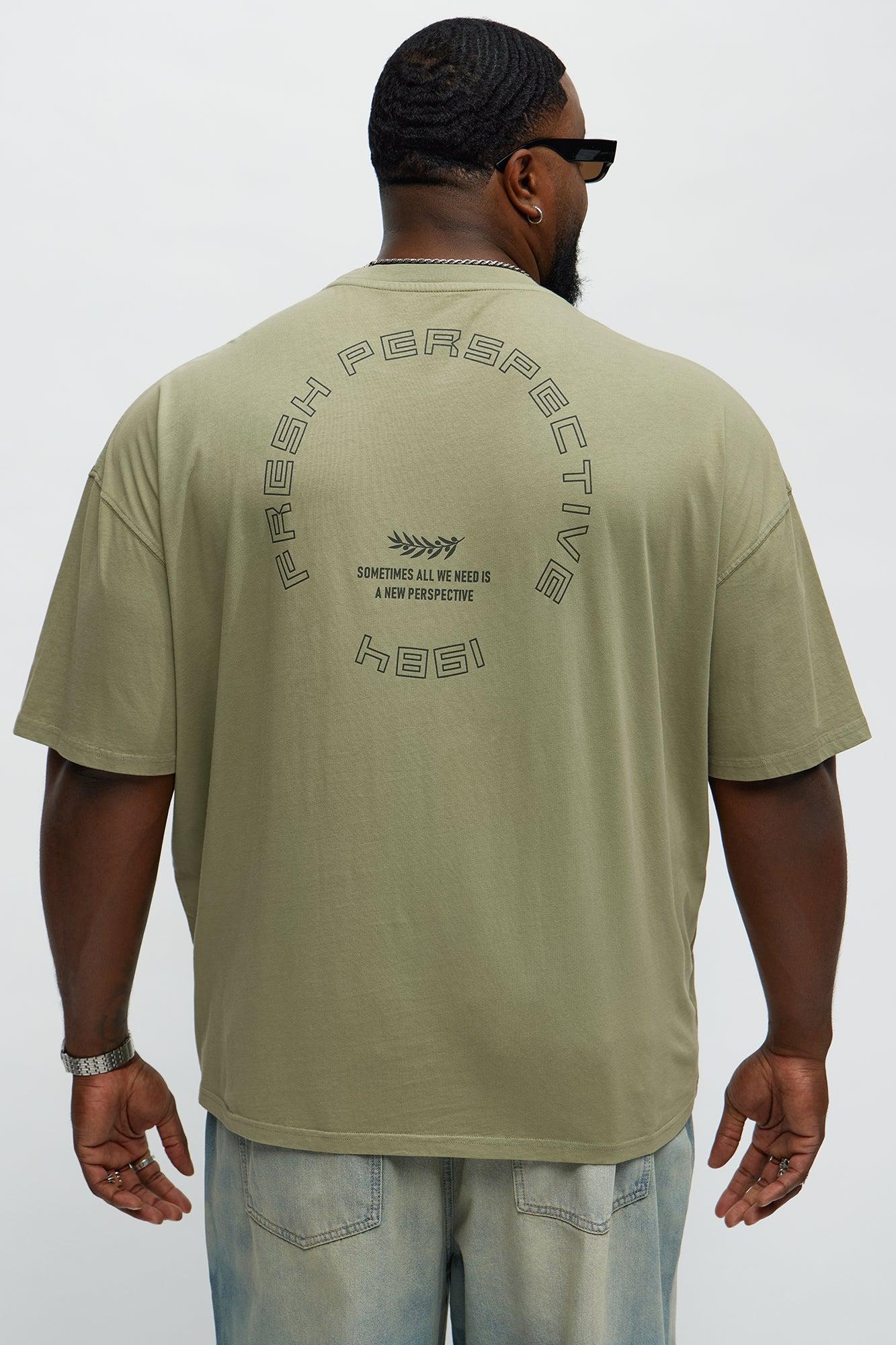 Fresh Perspective Oversized Short Sleeve Tee - Olive Product Image