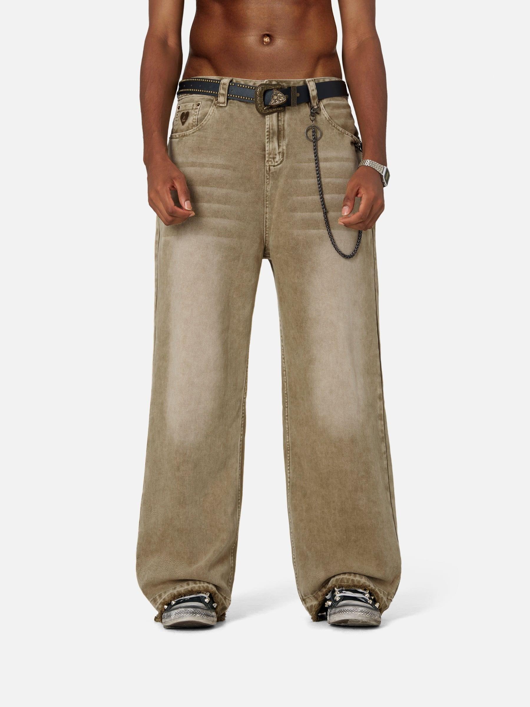 Aelfric Eden Baggy Brown Washed Jeans Product Image