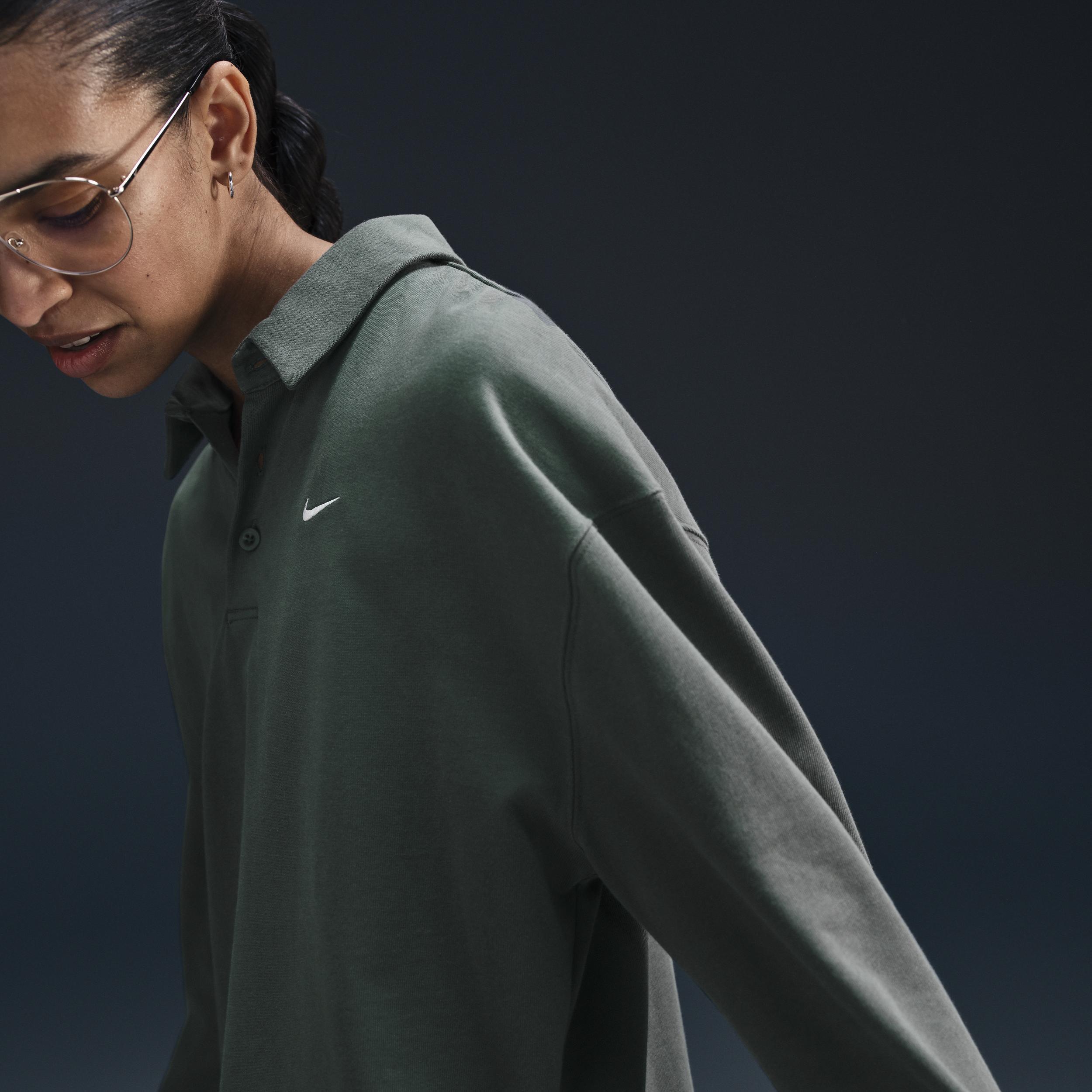 Women's Nike Sportswear Essential Oversized Long-Sleeve Polo Product Image