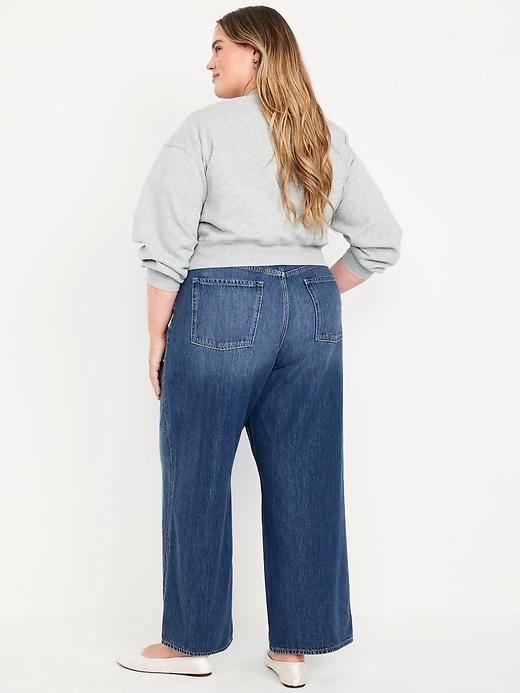 High-Waisted Baggy Wide-Leg Jeans Product Image