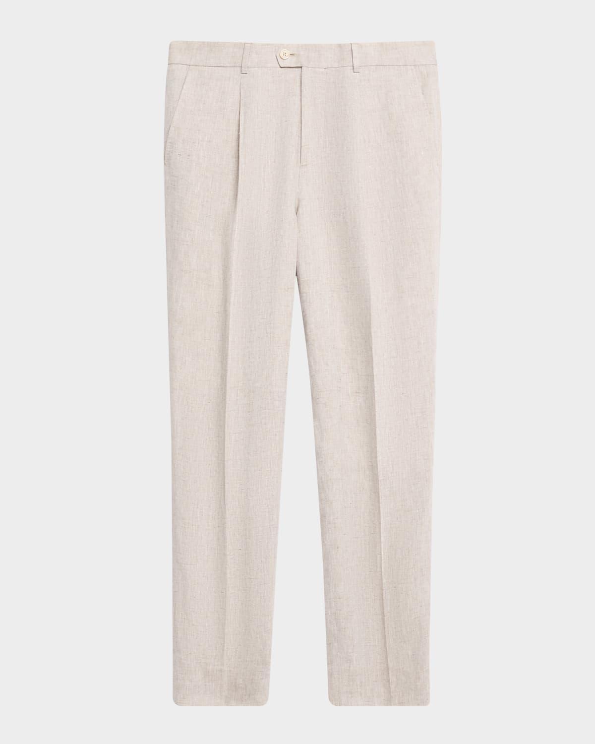 Mens Linen Single-Pleated Pants Product Image