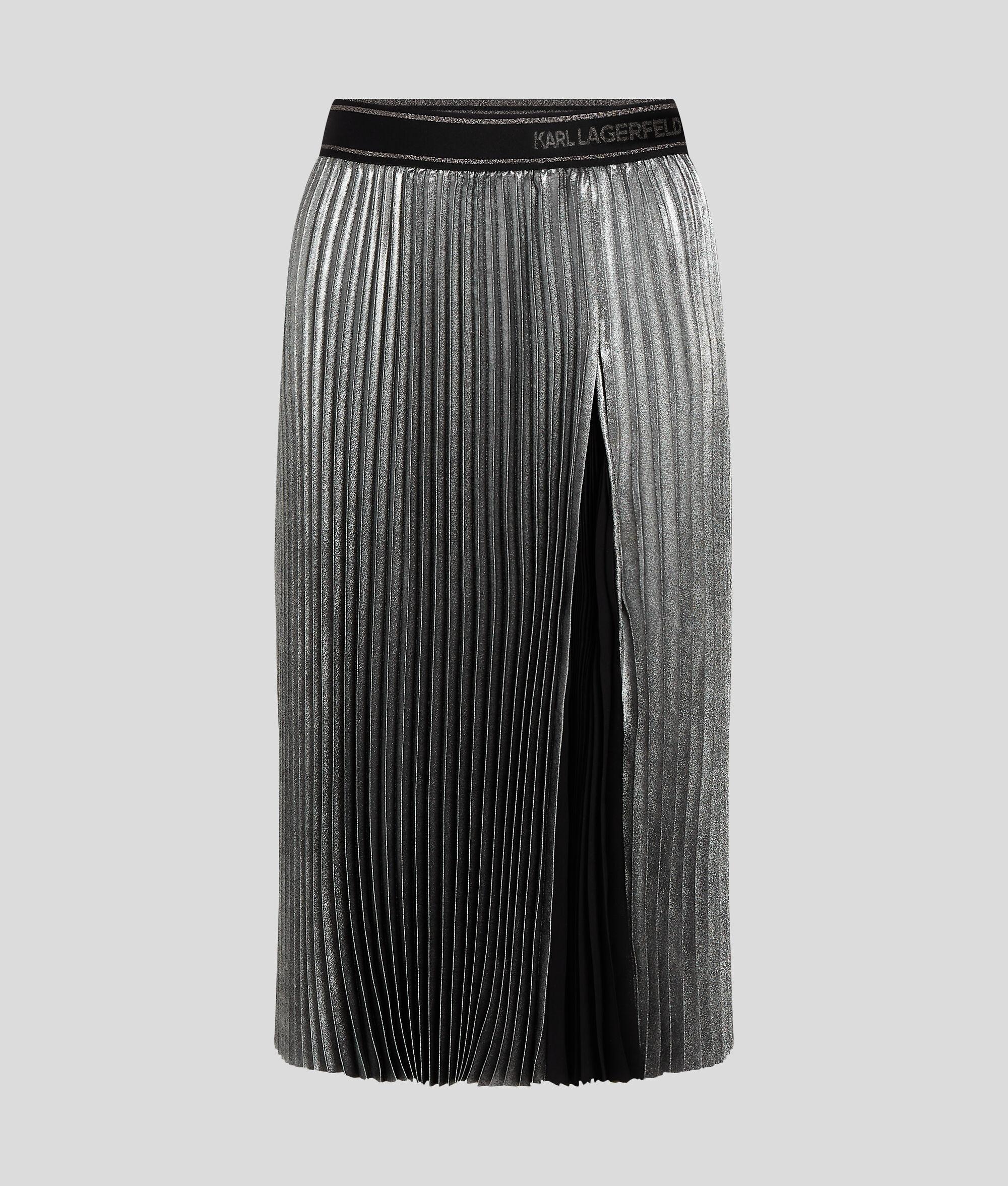 METALLIC PLEATED SKIRT Product Image