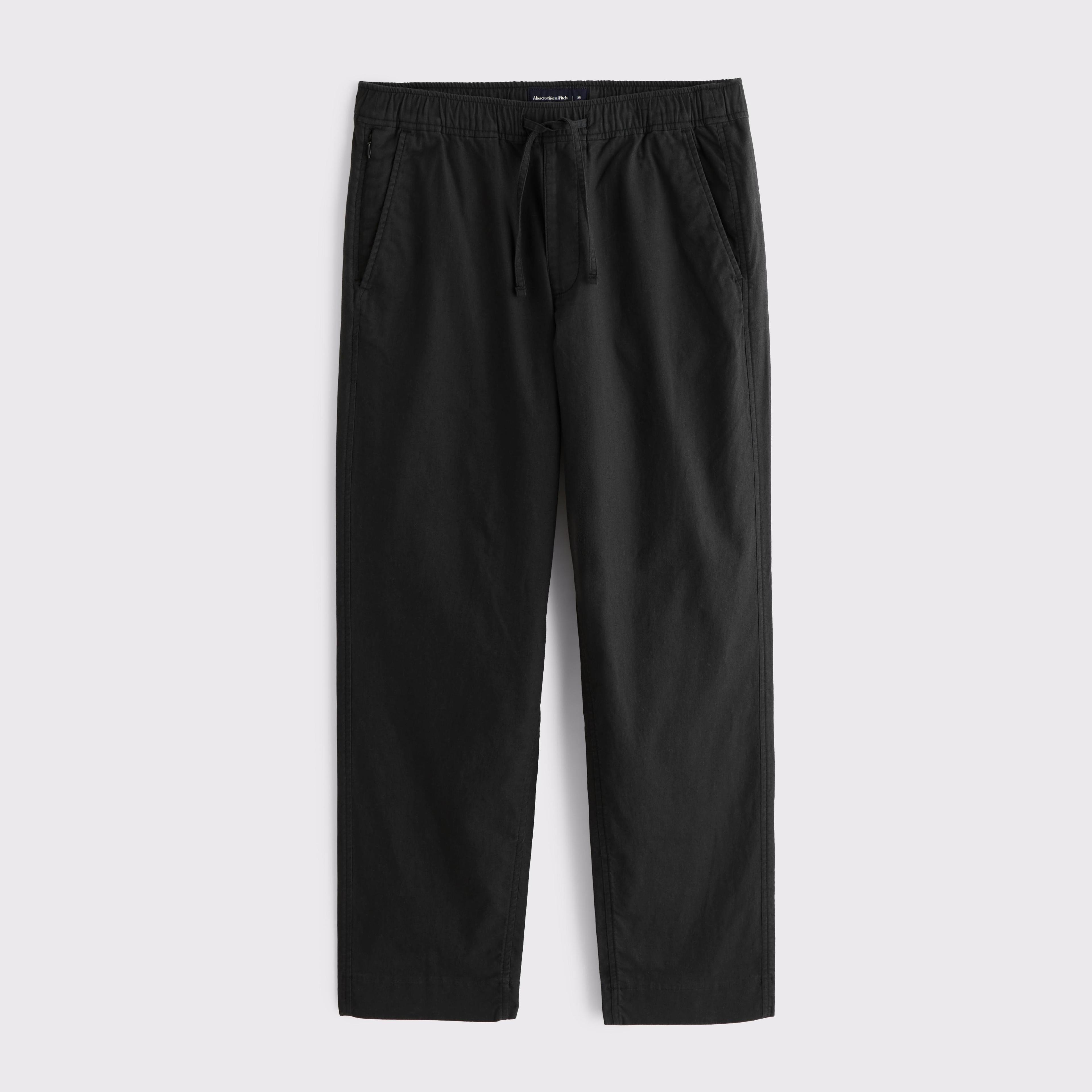 Loose Linen-Blend Pull-On Pant Product Image