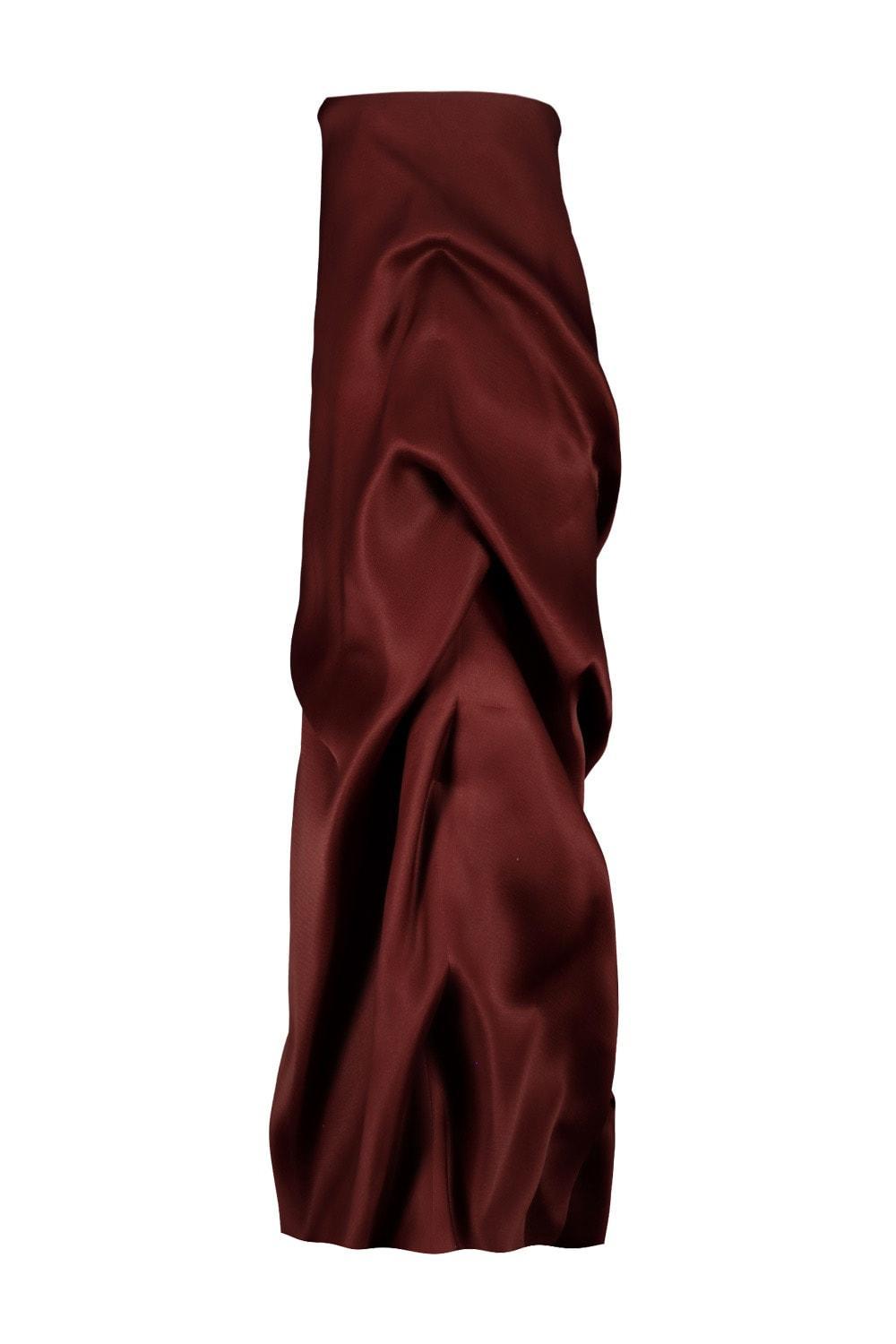 KHAITE Olula Draped Silk Maxi Skirt In Red Product Image