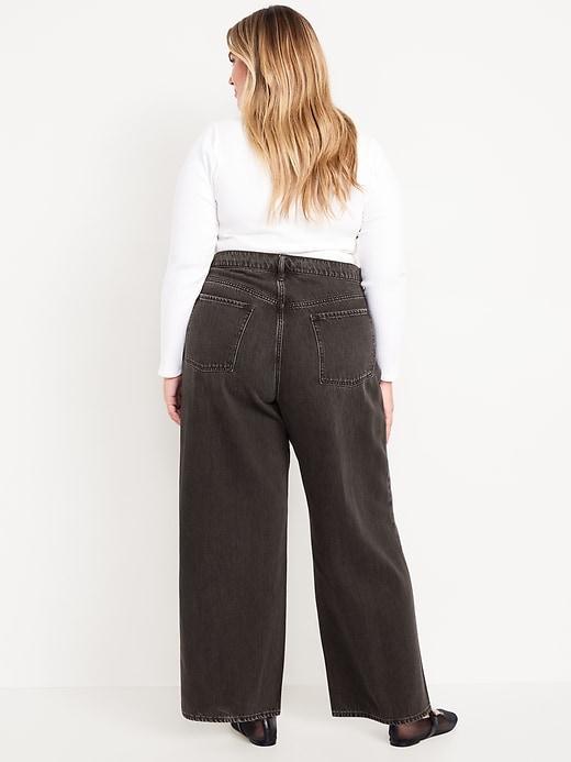 High-Waisted Baggy Wide-Leg Jeans Product Image