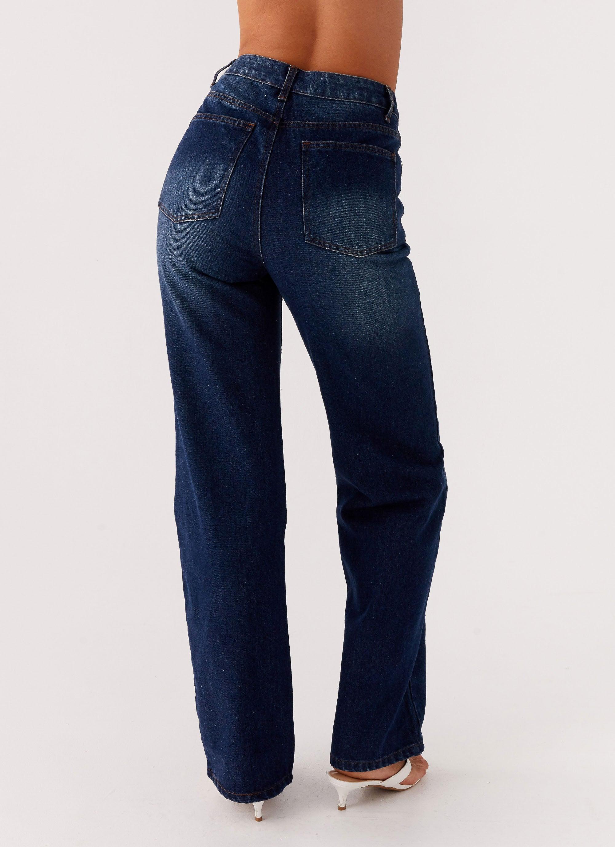 Back Again Straight Leg Denim Jeans - Vintage Blue Product Image