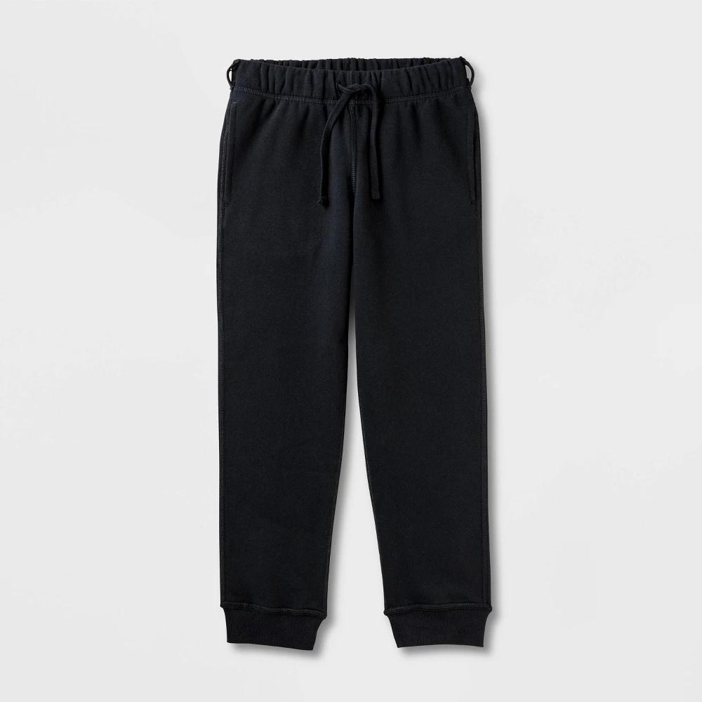 Kids' Adaptive Fleece Jogger Pants - Cat & Jack™ Black XS Product Image