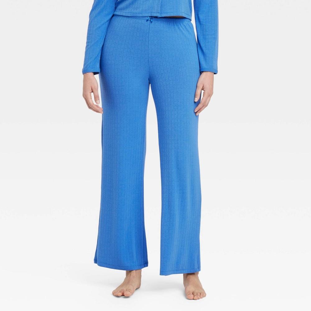 Womens Pointelle Pajama Pants - Auden Blue Product Image