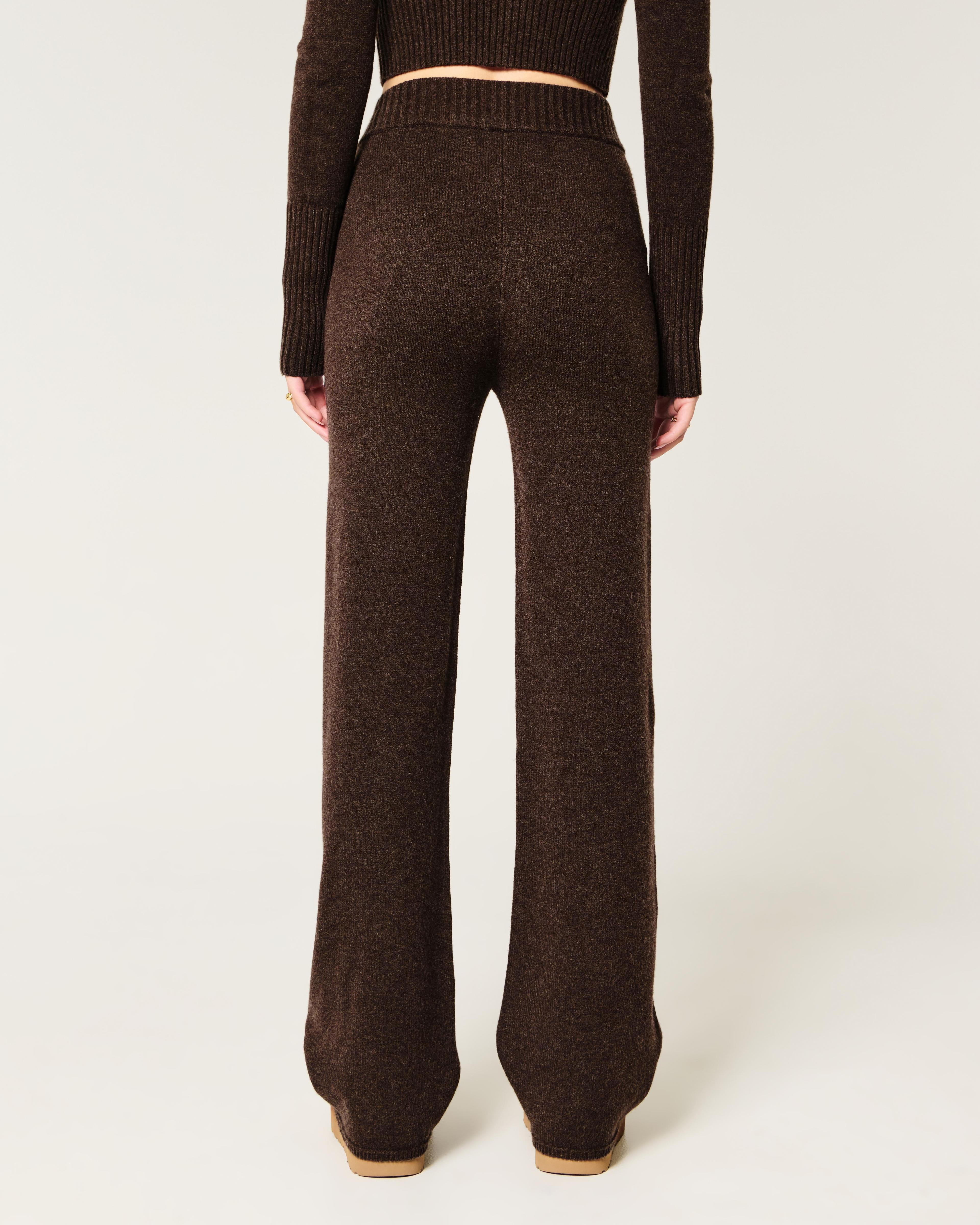 Gilly Hicks Sweater-Knit Straight Pants Product Image