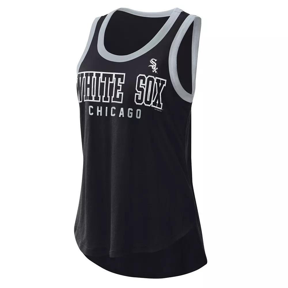 Women's G-III 4Her by Carl Banks  Black Chicago White Sox Clubhouse Tank Top, Size: Medium Product Image