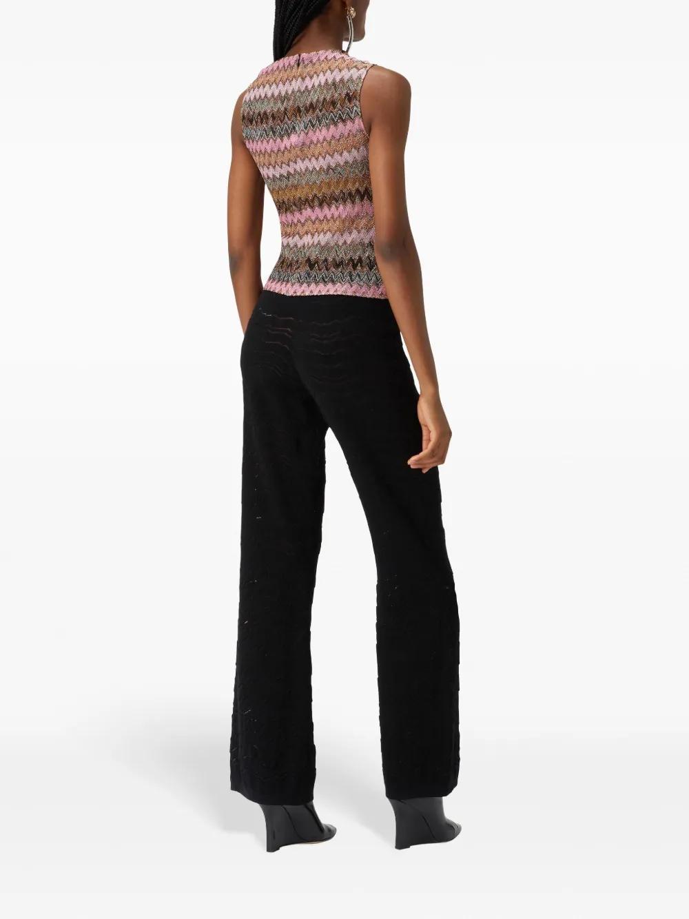 zigzag-woven knitted tank top Product Image