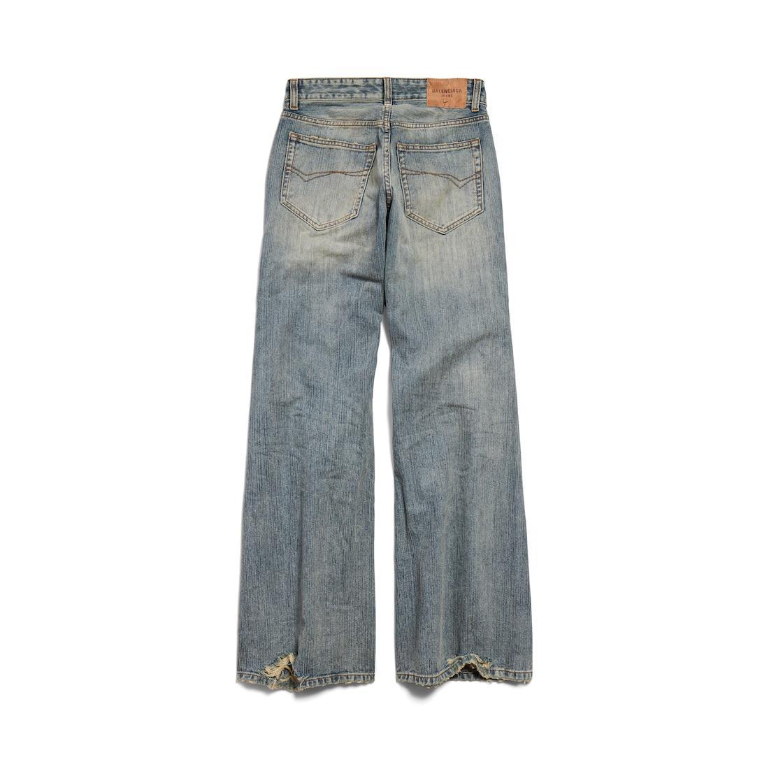 Women's Low Waist Baggy Pants in Blue Product Image