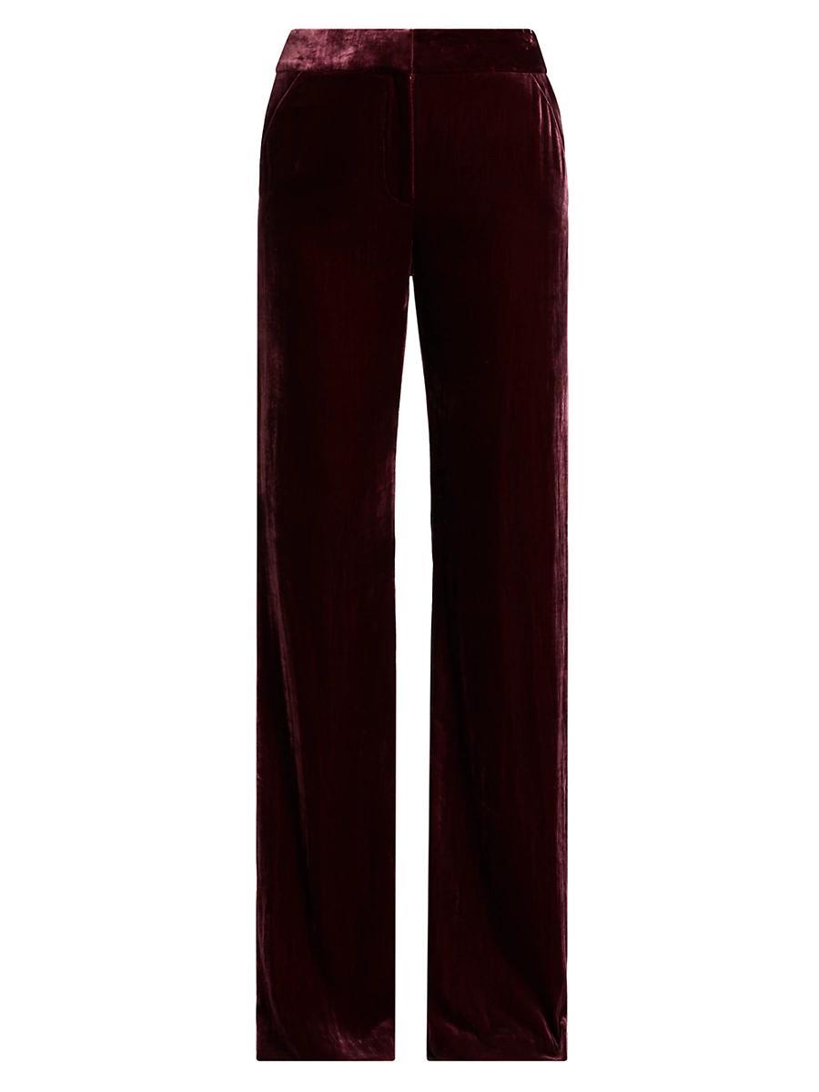 Womens Lebone Velvet Straight-Leg Pants Product Image