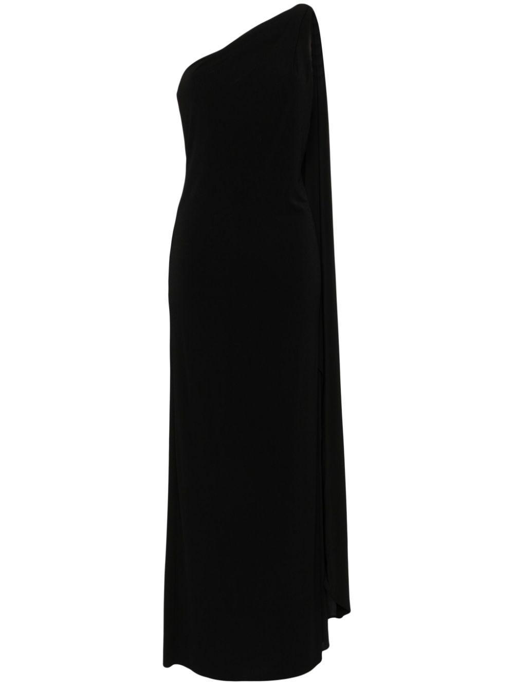 ALICE AND OLIVIA Alice + Olivia Anja Draped One-shoulder Maxi Dress In Black Product Image