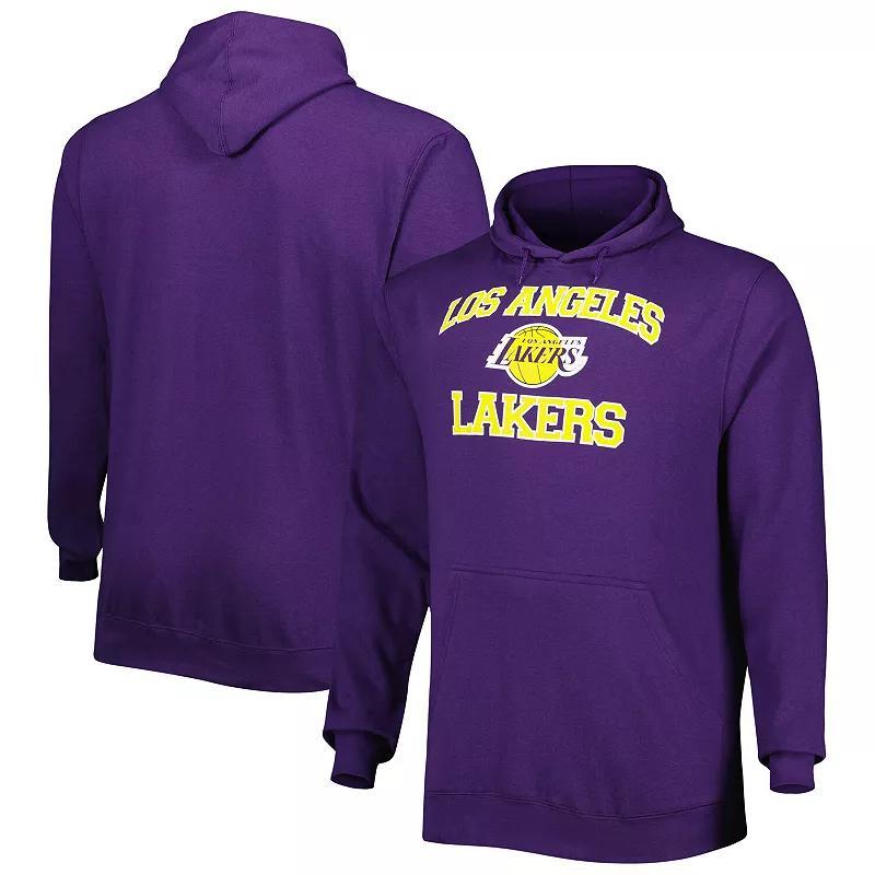 Men's Purple Los Angeles Lakers Big & Tall Heart & Soul Pullover Hoodie,  Product Image