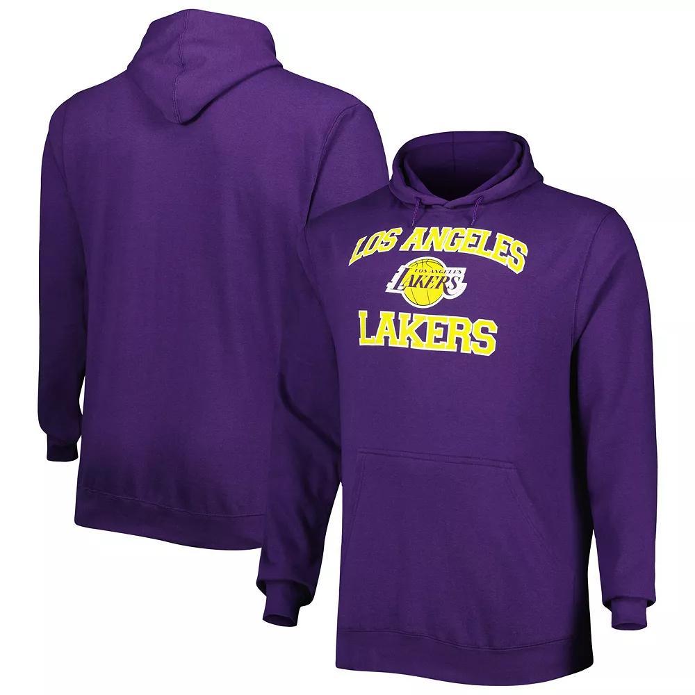 Men's Purple Los Angeles Lakers Big & Tall Heart & Soul Pullover Hoodie,  Product Image