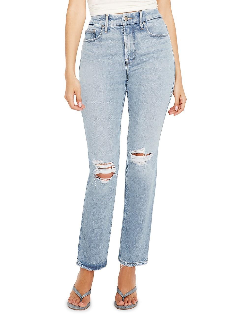 Womens Good Legs Straight-Leg Jeans Product Image