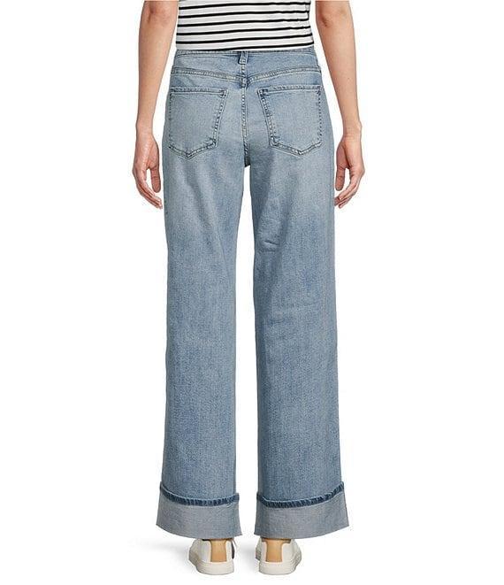 KUT from the Kloth Meg Fab-Ab High Rise Wide Leg Roll-Up Jeans Product Image