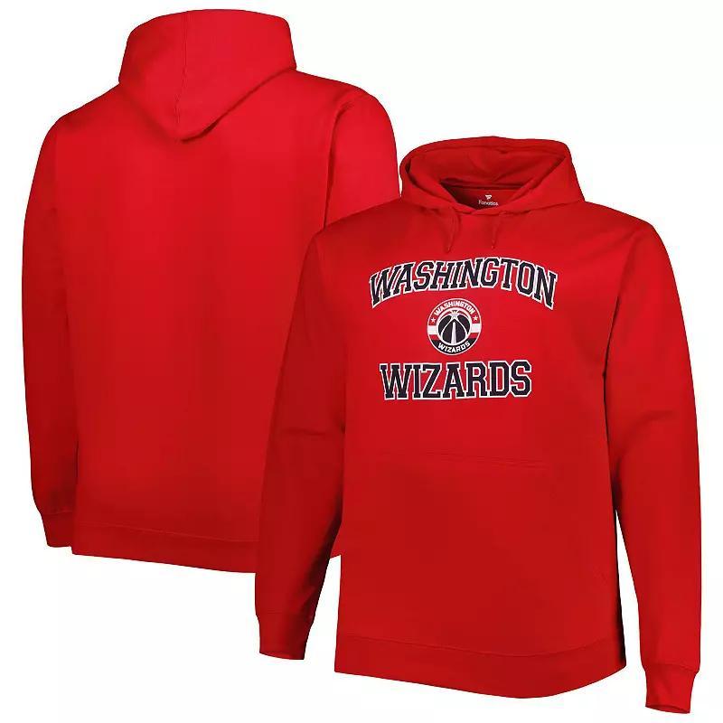 Mens Red Washington Wizards Big & Tall Heart & Soul Pullover Hoodie Product Image