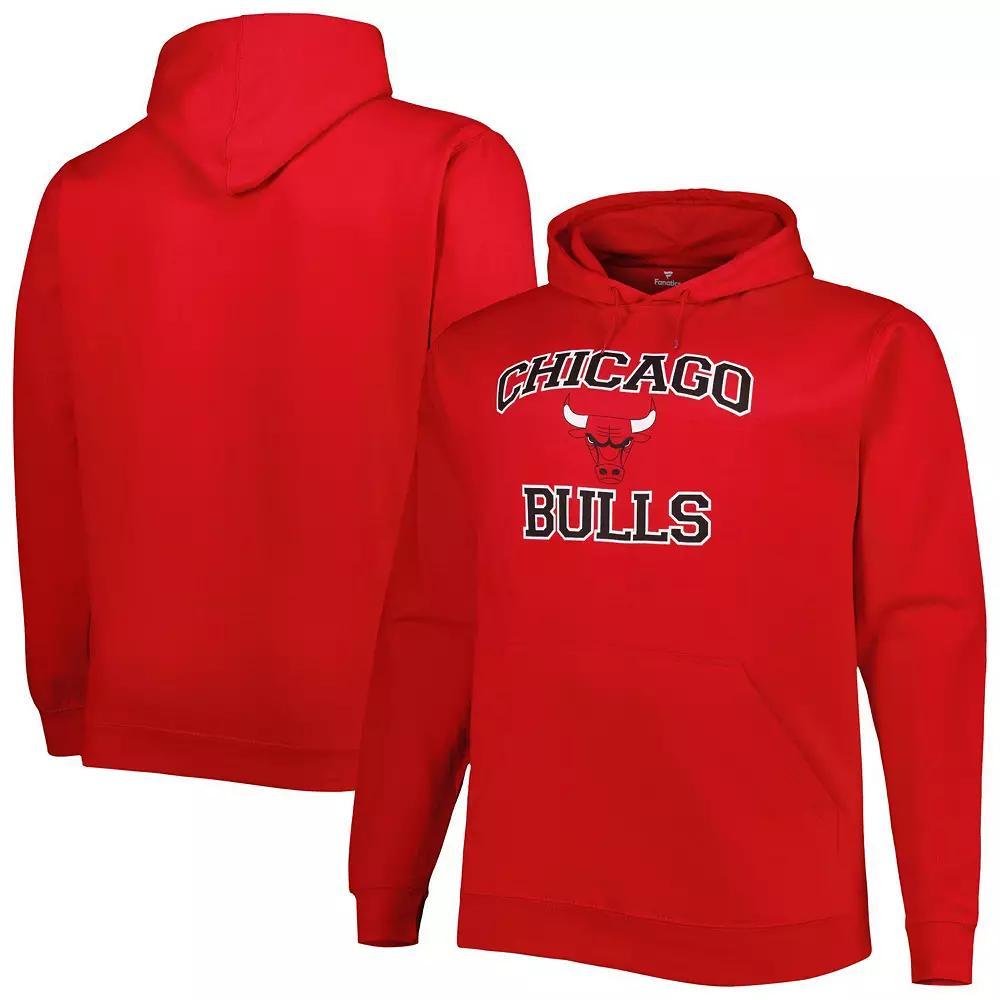 Men's Red Chicago Bulls Big & Tall Heart & Soul Pullover Hoodie, Size: 2XLT Product Image