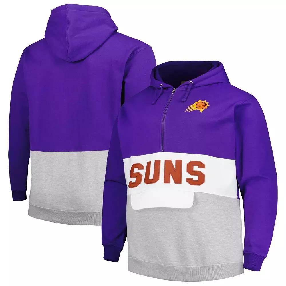 Men's Fanatics Branded Purple Phoenix Suns Big & Tall Anorak Half-Zip Hoodie,  Product Image