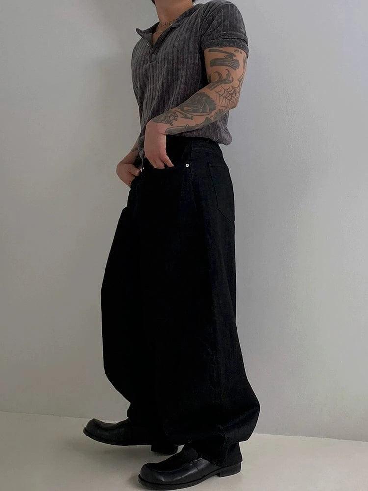 RT No. 18055 GRAY KNIT HENRY COLLAR SHORT SLEEVE Product Image