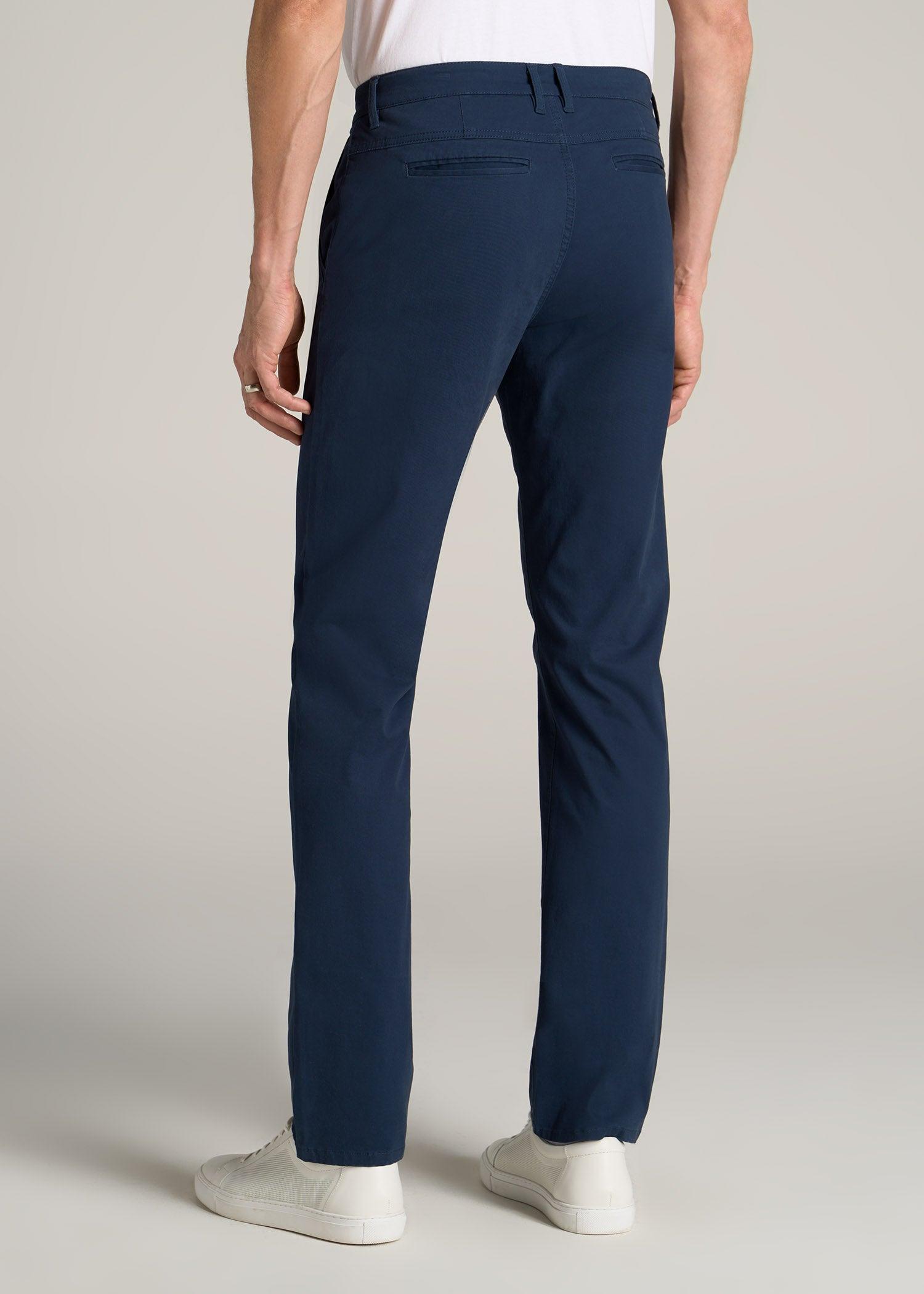 Carman TAPERED Chinos in Steel Blue - Pants for Tall Men Product Image