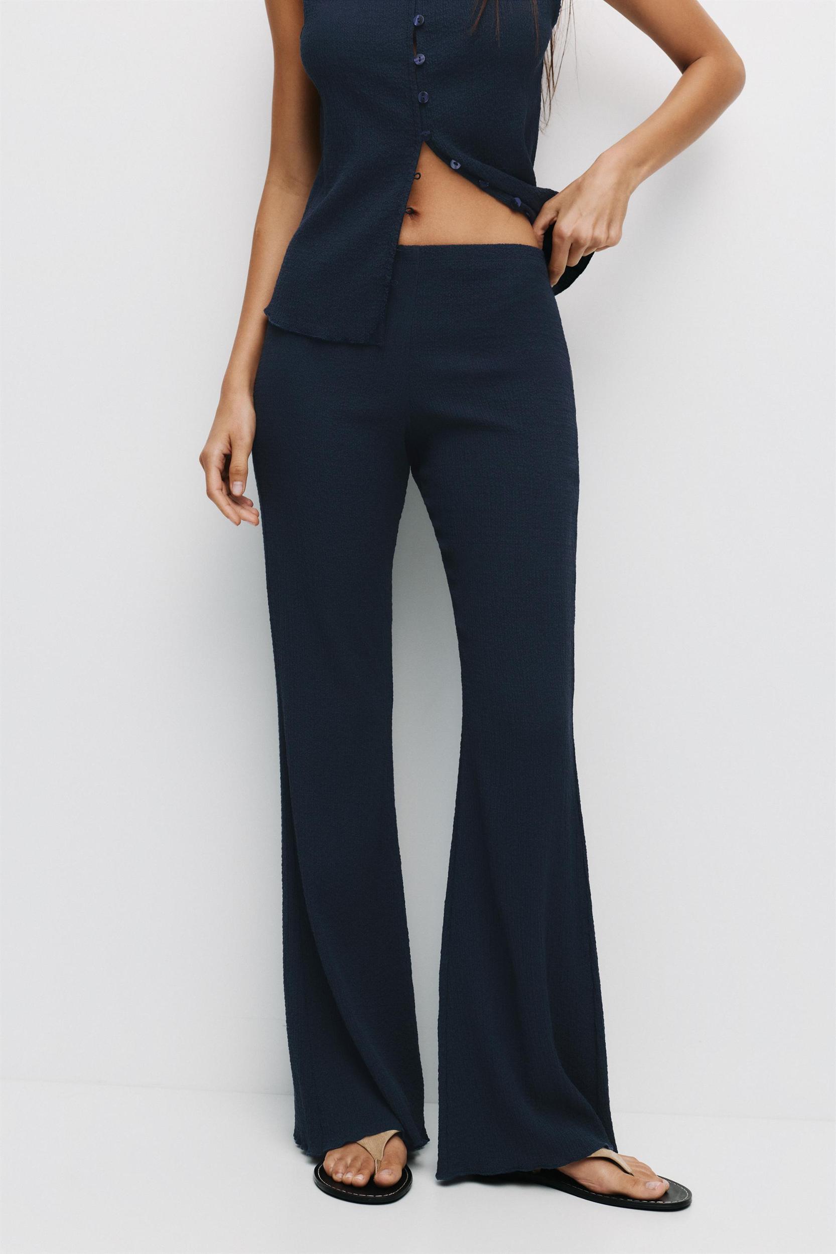 Flared crepe pants Product Image
