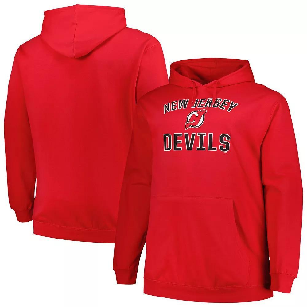 Men's Profile Red New Jersey Devils Big & Tall Arch Over Logo Pullover Hoodie,  Product Image