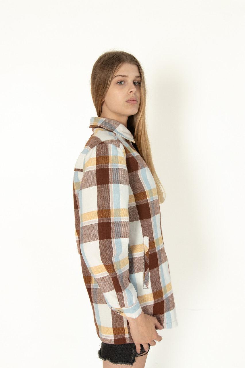 Plaid Zip Shacket Product Image