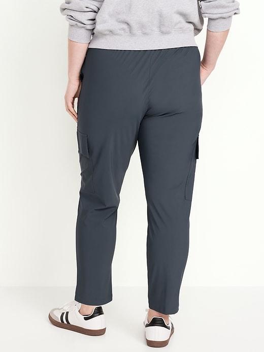 High-Waisted SleekTech Cargo Ankle Pants Product Image