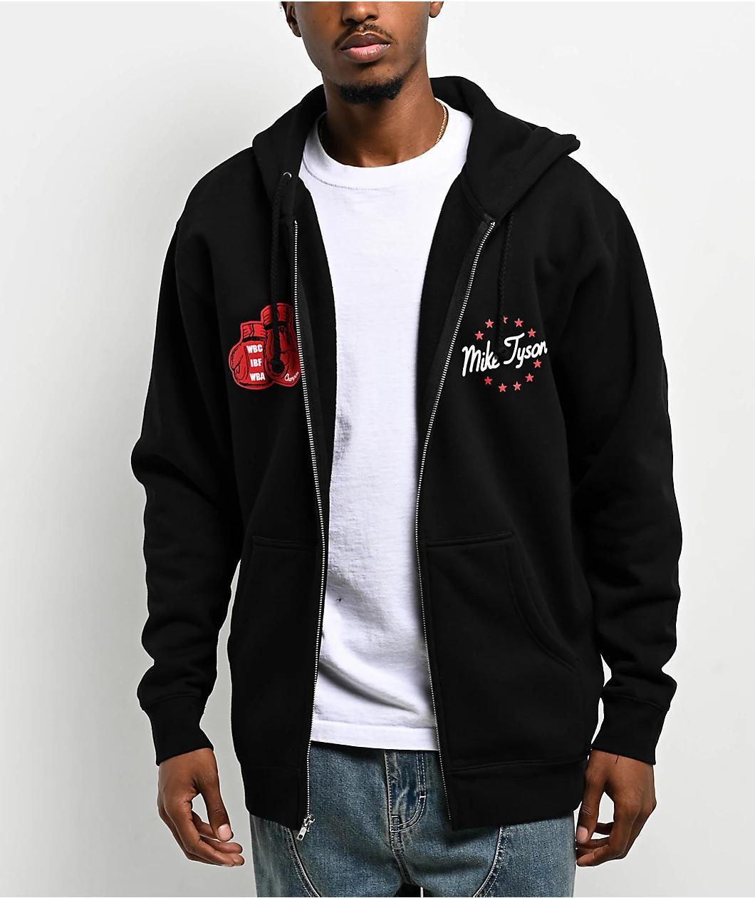 Mike Tyson Baddest Black Zip Hoodie Product Image