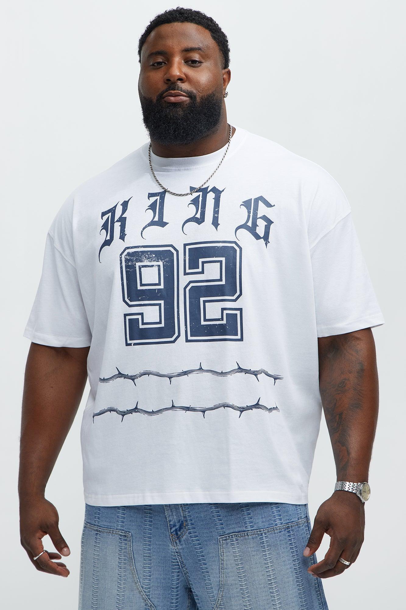King Of Kings 92 Oversized Short Sleeve Tee - White Male Product Image