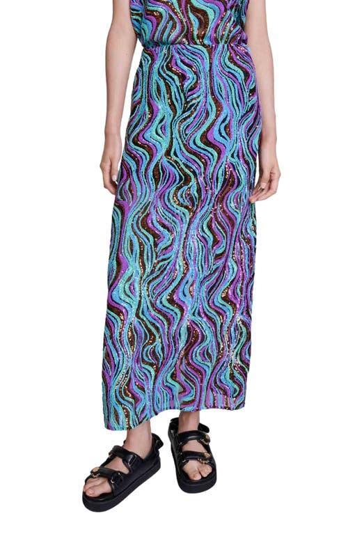 Womens Sequin Maxi Skirt Product Image