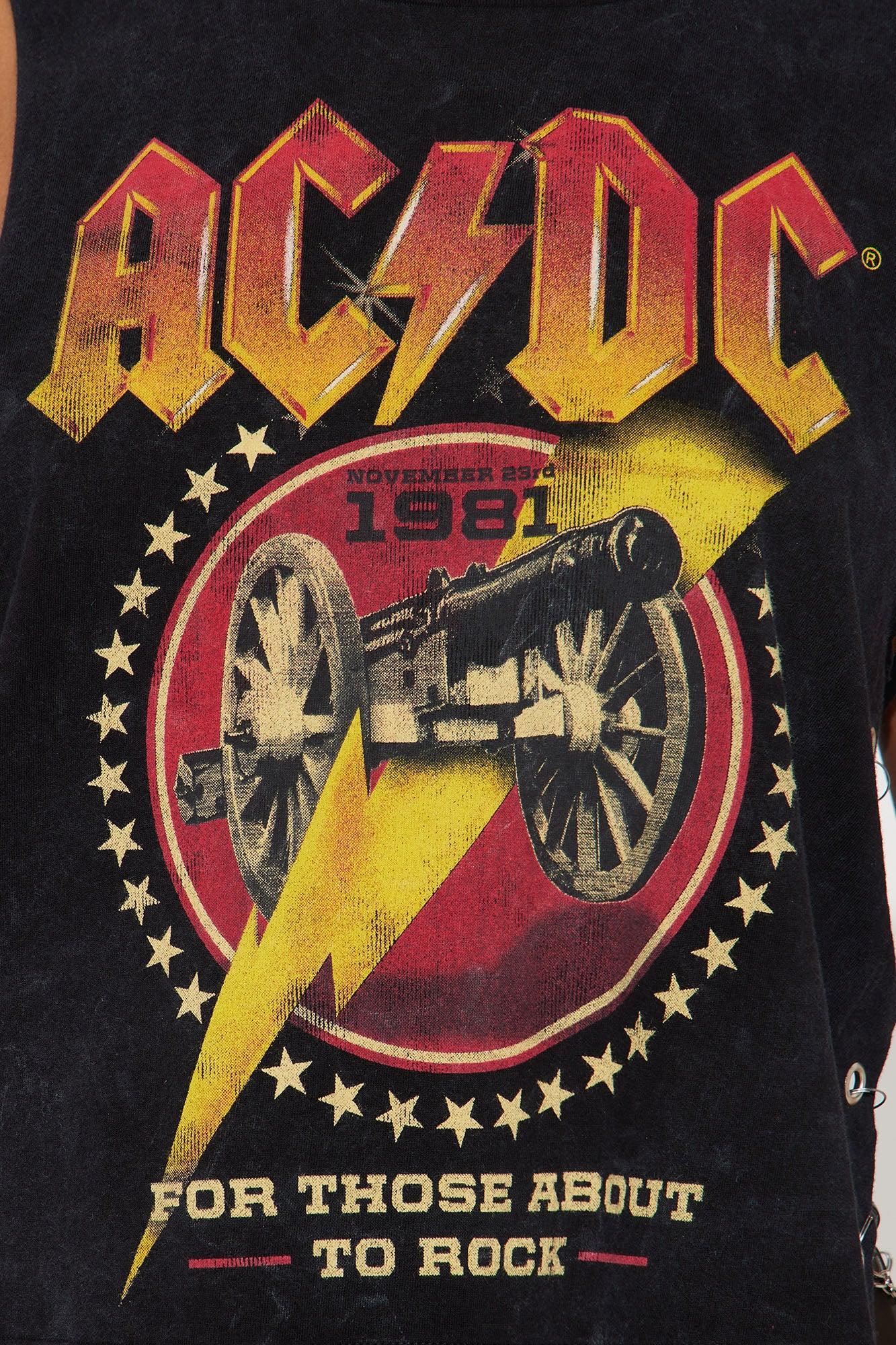 For Those About To Rock ACDC Tee - Black Wash Product Image
