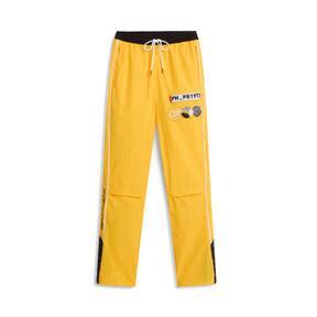 PUMA x PORSCHE Men's Basketball Woven Pants in Sport Yellow/Black Product Image