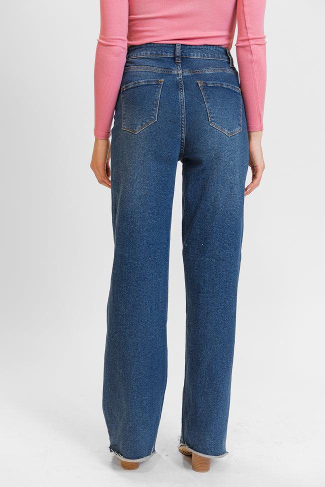 Kelsea Dark Wash Wide Leg Tall Jeans FINAL SALE Product Image