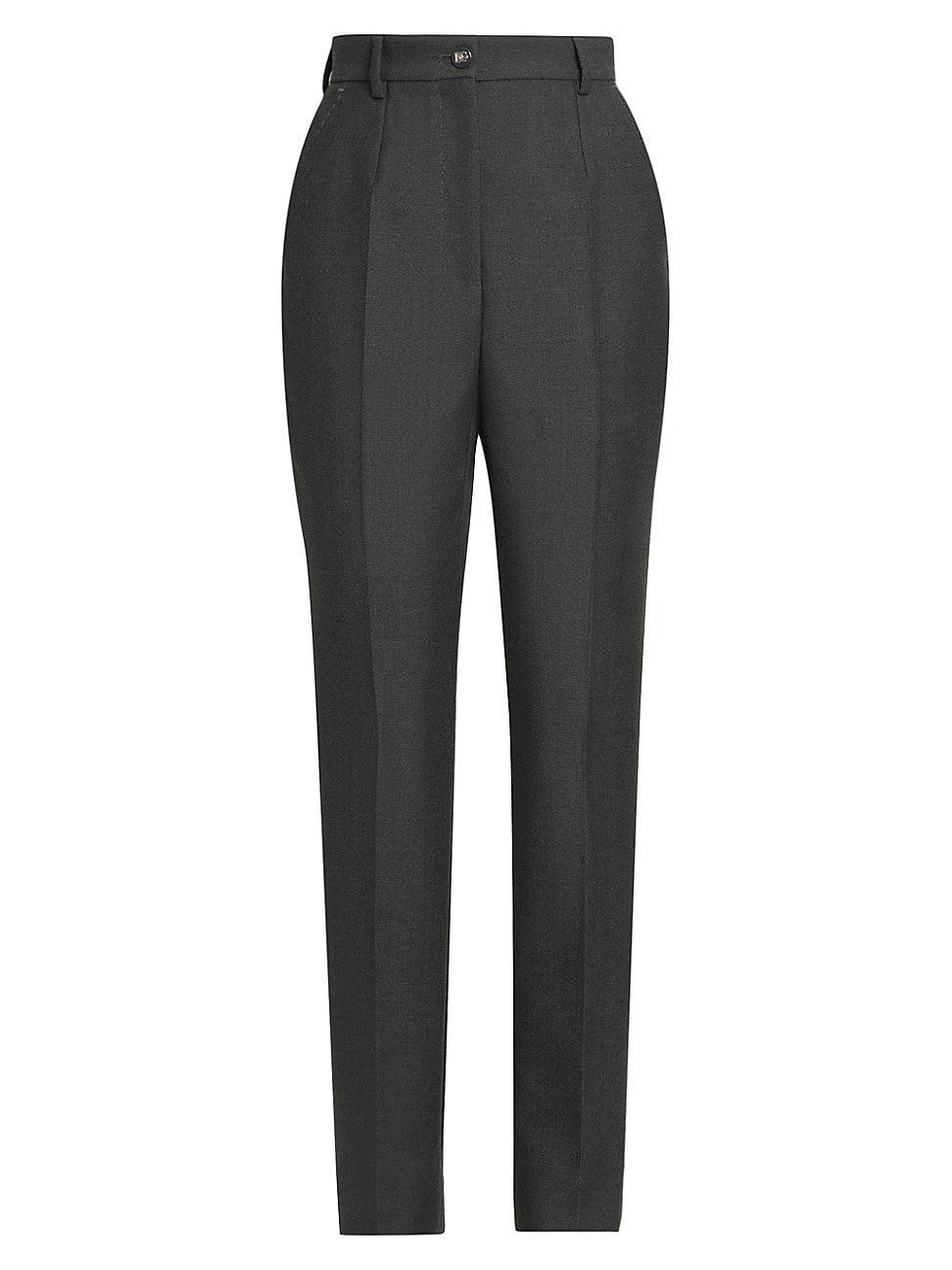 Womens Wool Tailored Slim-Fit Trousers Product Image