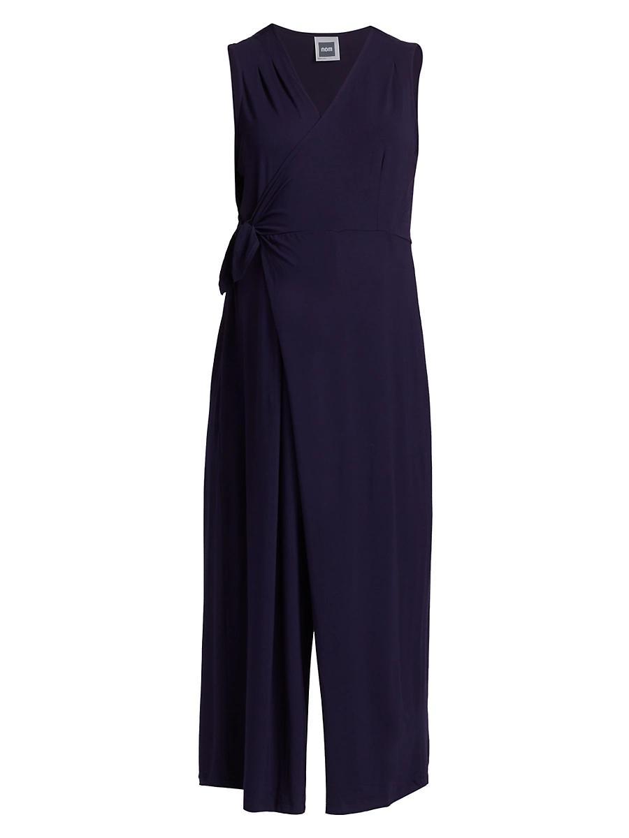 Womens Francesca Sleeveless Wide-Leg Maternity Wrap Jumpsuit Product Image