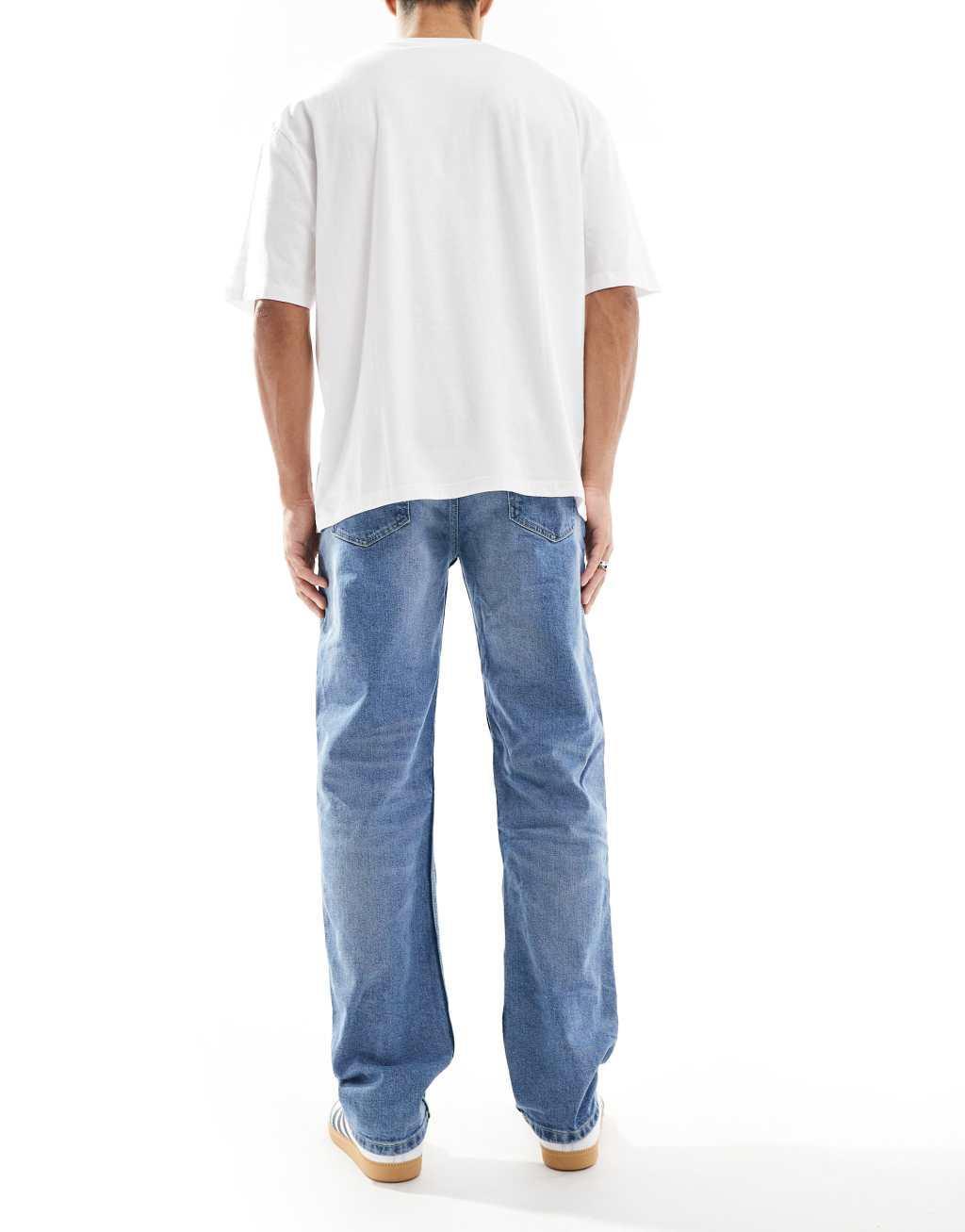 Cotton On regular slim fit jeans in burnin blue denim Product Image