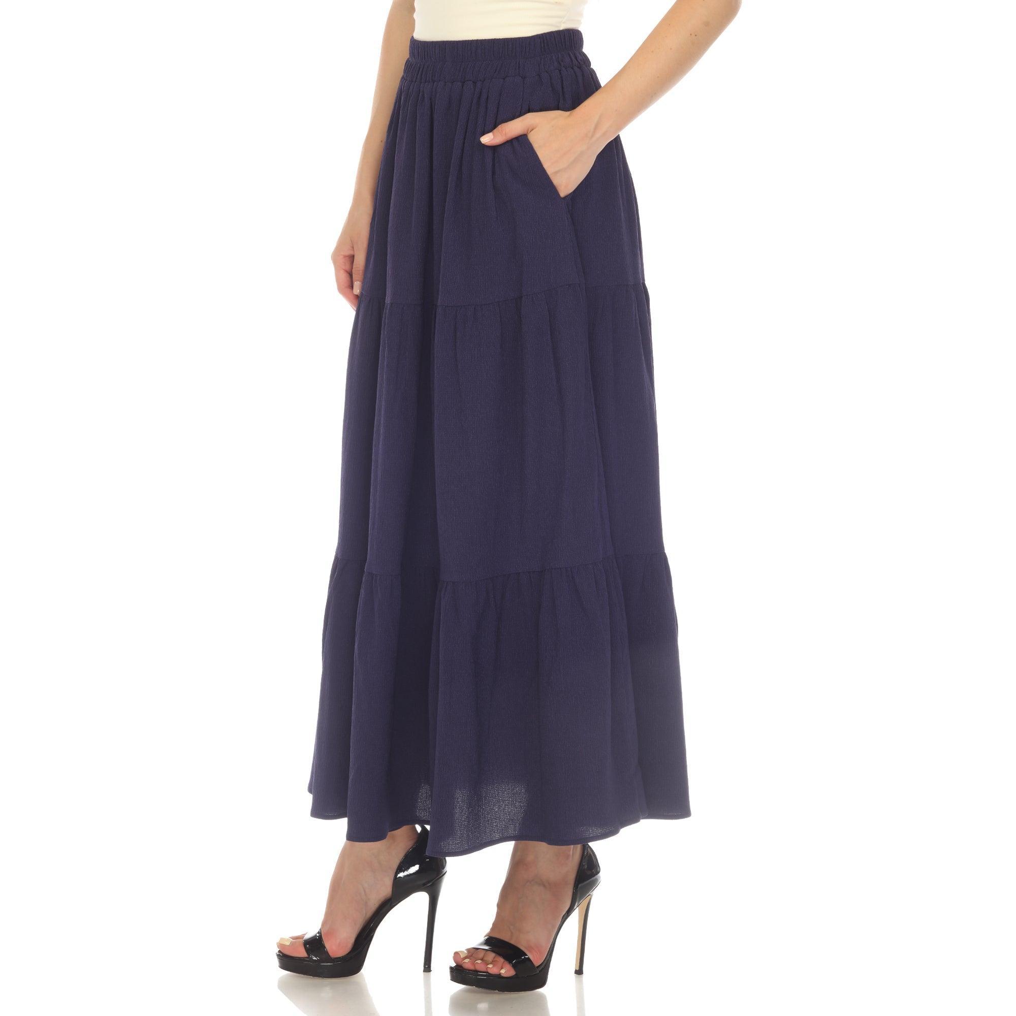 Pleated Tiered Maxi Skirt Product Image